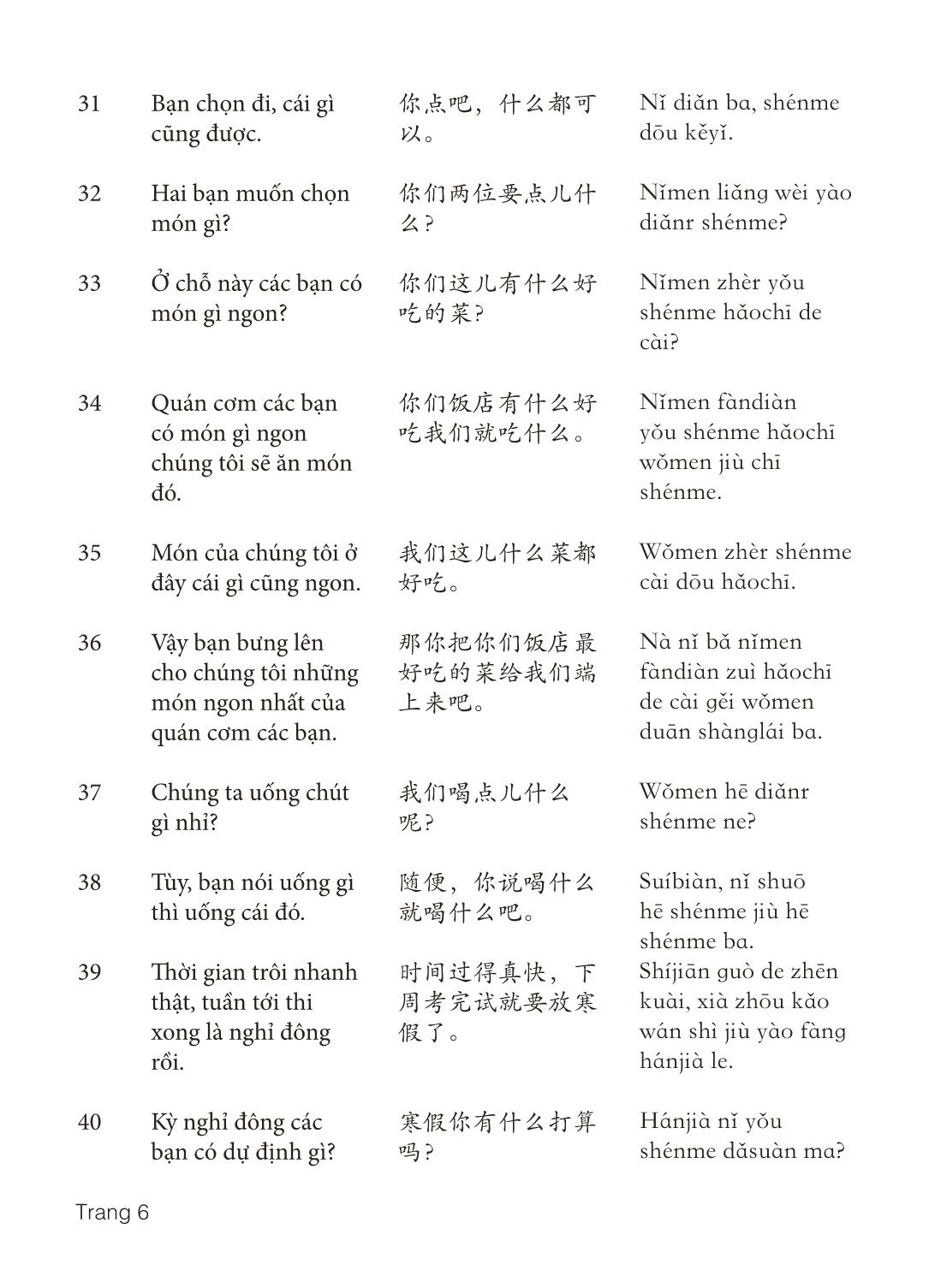 3000 Câu đàm thoại tiếng Hoa - Phần 28 trang 6