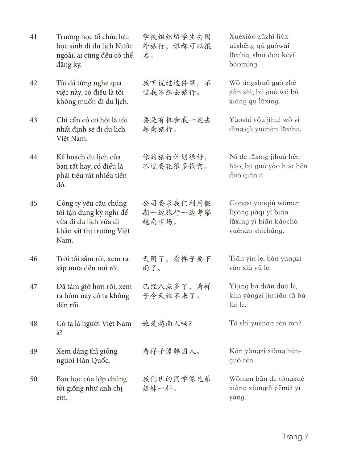 3000 Câu đàm thoại tiếng Hoa - Phần 28 trang 7