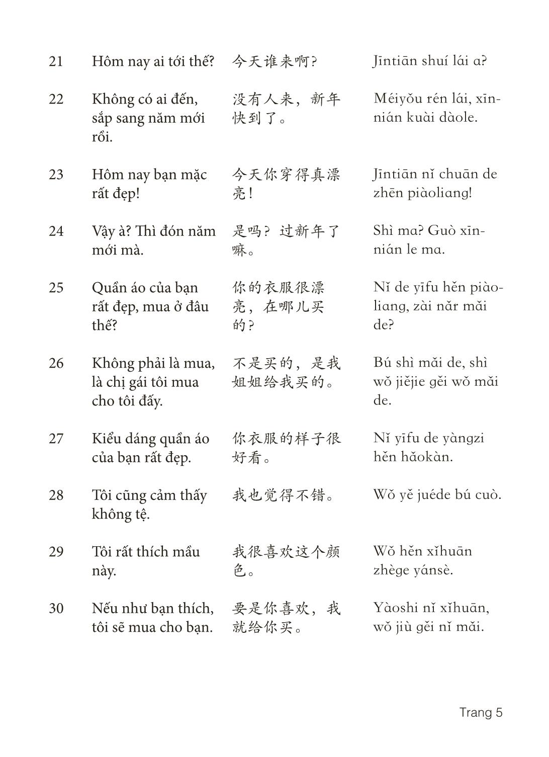 3000 Câu đàm thoại tiếng Hoa - Phần 30 trang 5