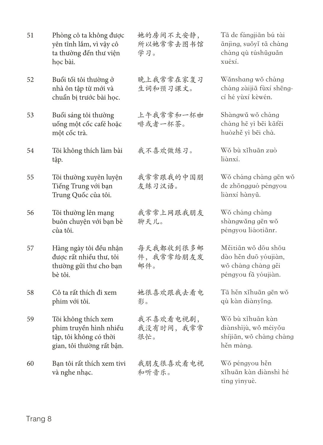 3000 Câu đàm thoại tiếng Hoa - Phần 30 trang 8