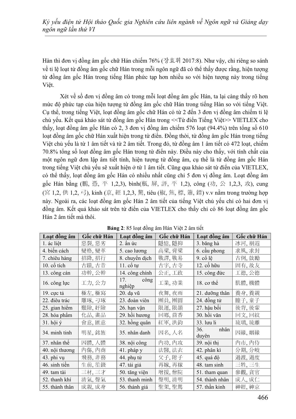 Ảnh hưởng của hệ thống âm vị đến vị trí của chữ Hán trong tiếng Việt và tiếng Hàn hiện đại trang 5