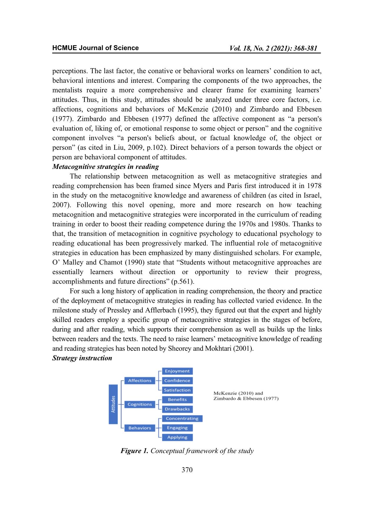 An investigation into learners’ attitudes towards training metacognitive strategies in reading comprehension trang 3