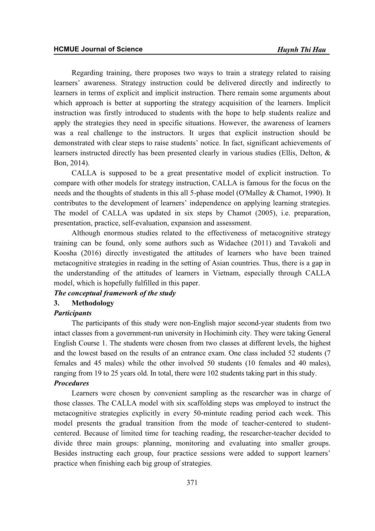 An investigation into learners’ attitudes towards training metacognitive strategies in reading comprehension trang 4