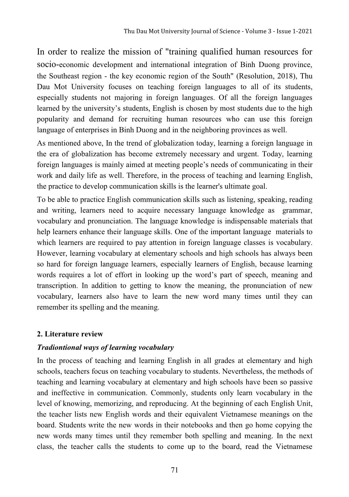 Applying morphology and contextual communication in learning English vocabulary trang 2