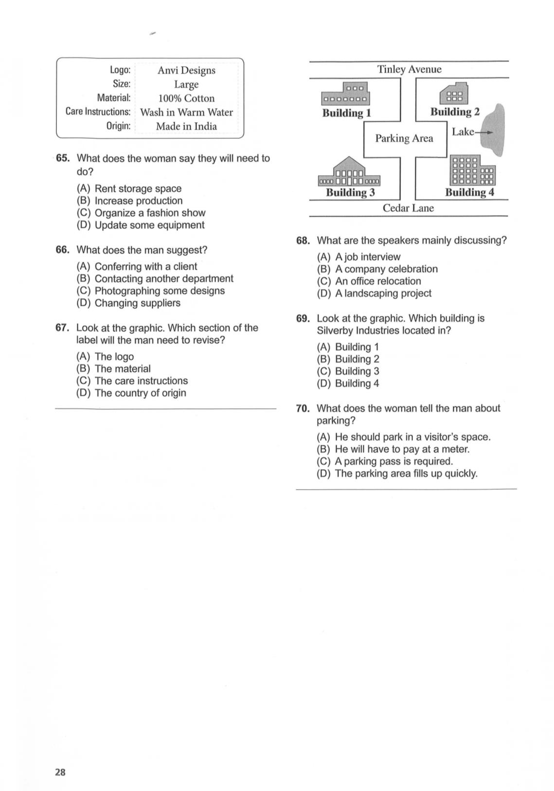 Đề thi thử Toeic số 1 (Có đáp án) trang 9
