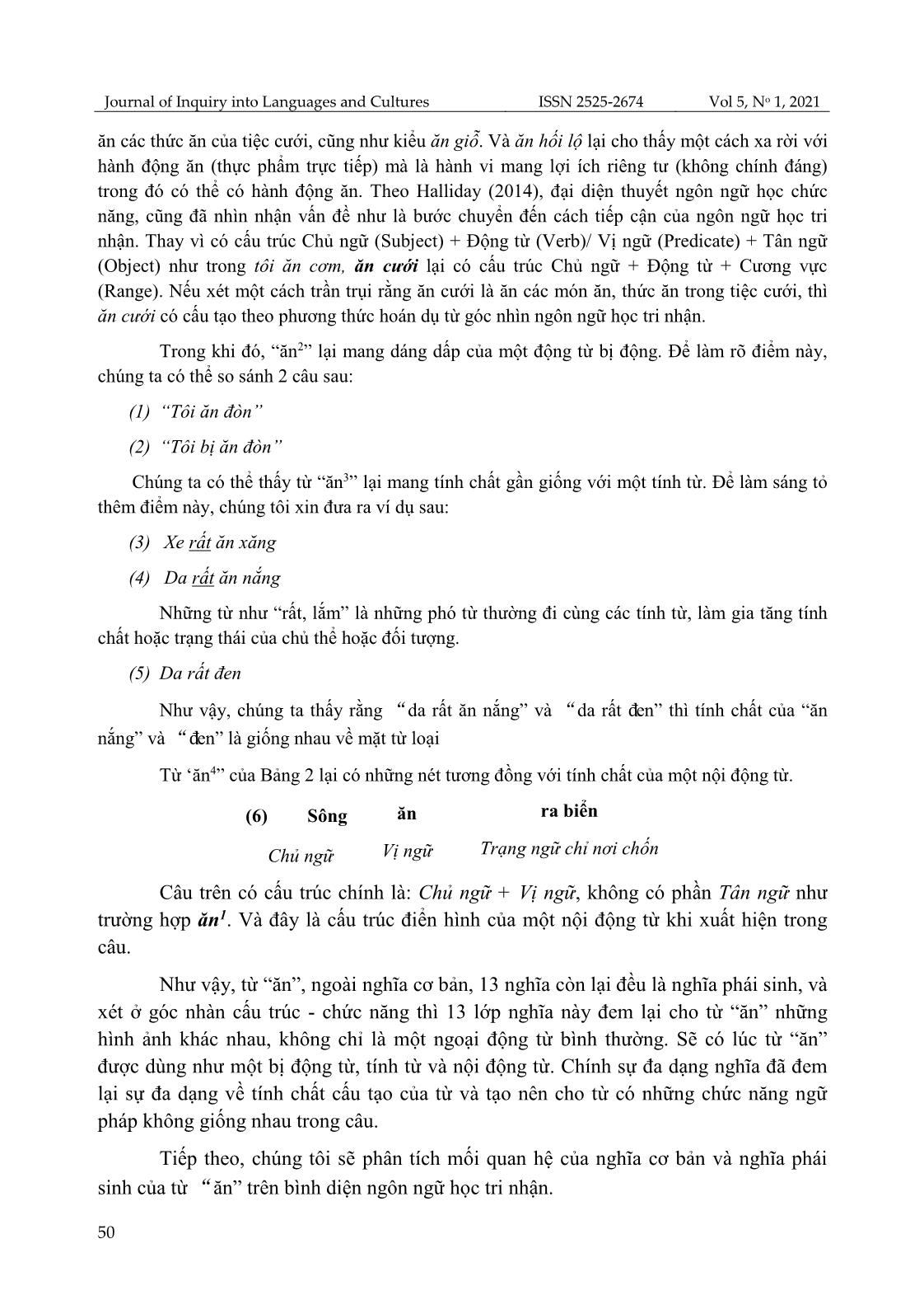 Đối chiếu từ đa nghĩa ăn trong tiếng Việt và ‘먹다’ (mok-ta) trong tiếng Hàn dưới góc nhìn ngôn ngữ học tri nhận trang 4