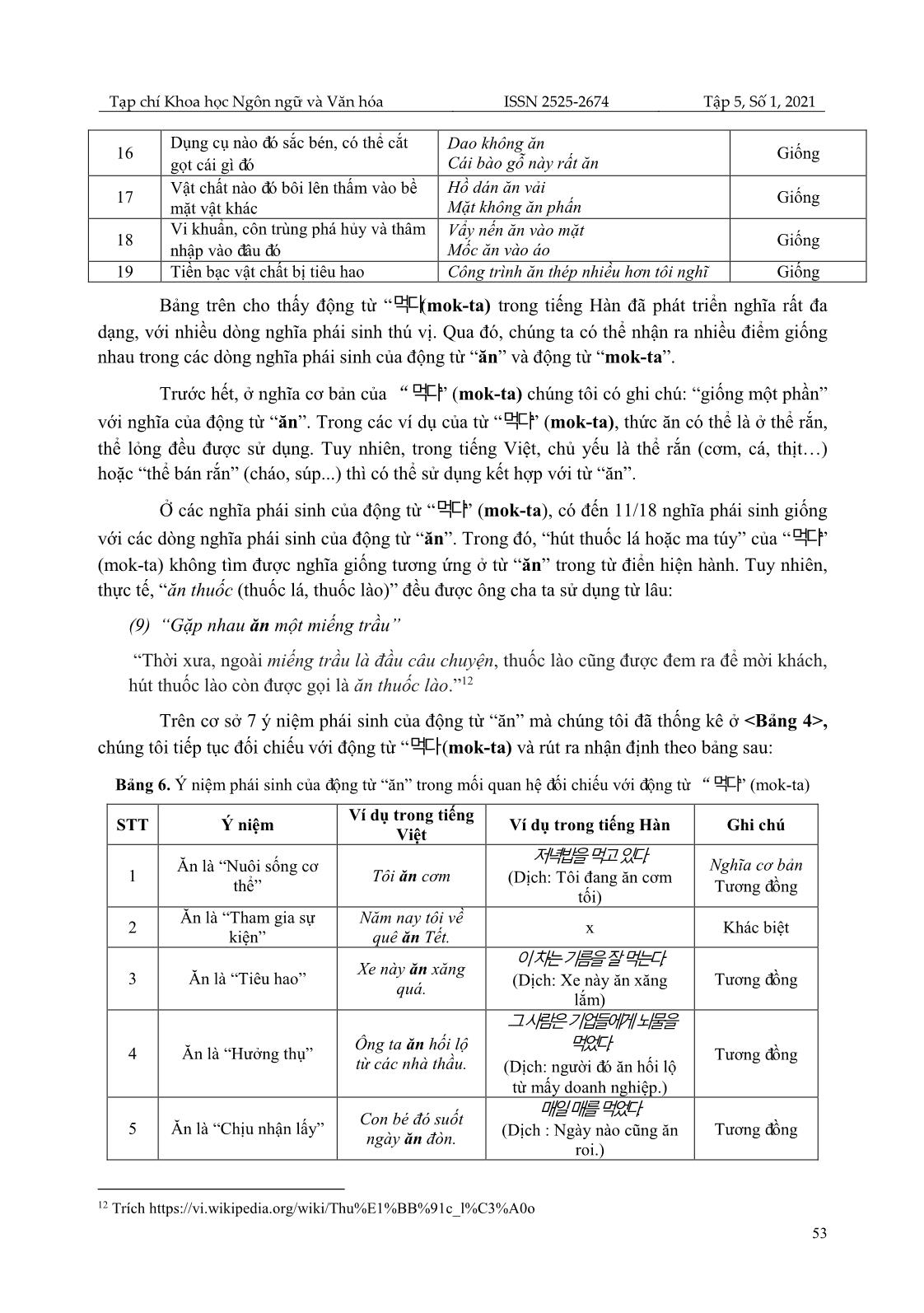 Đối chiếu từ đa nghĩa ăn trong tiếng Việt và ‘먹다’ (mok-ta) trong tiếng Hàn dưới góc nhìn ngôn ngữ học tri nhận trang 7