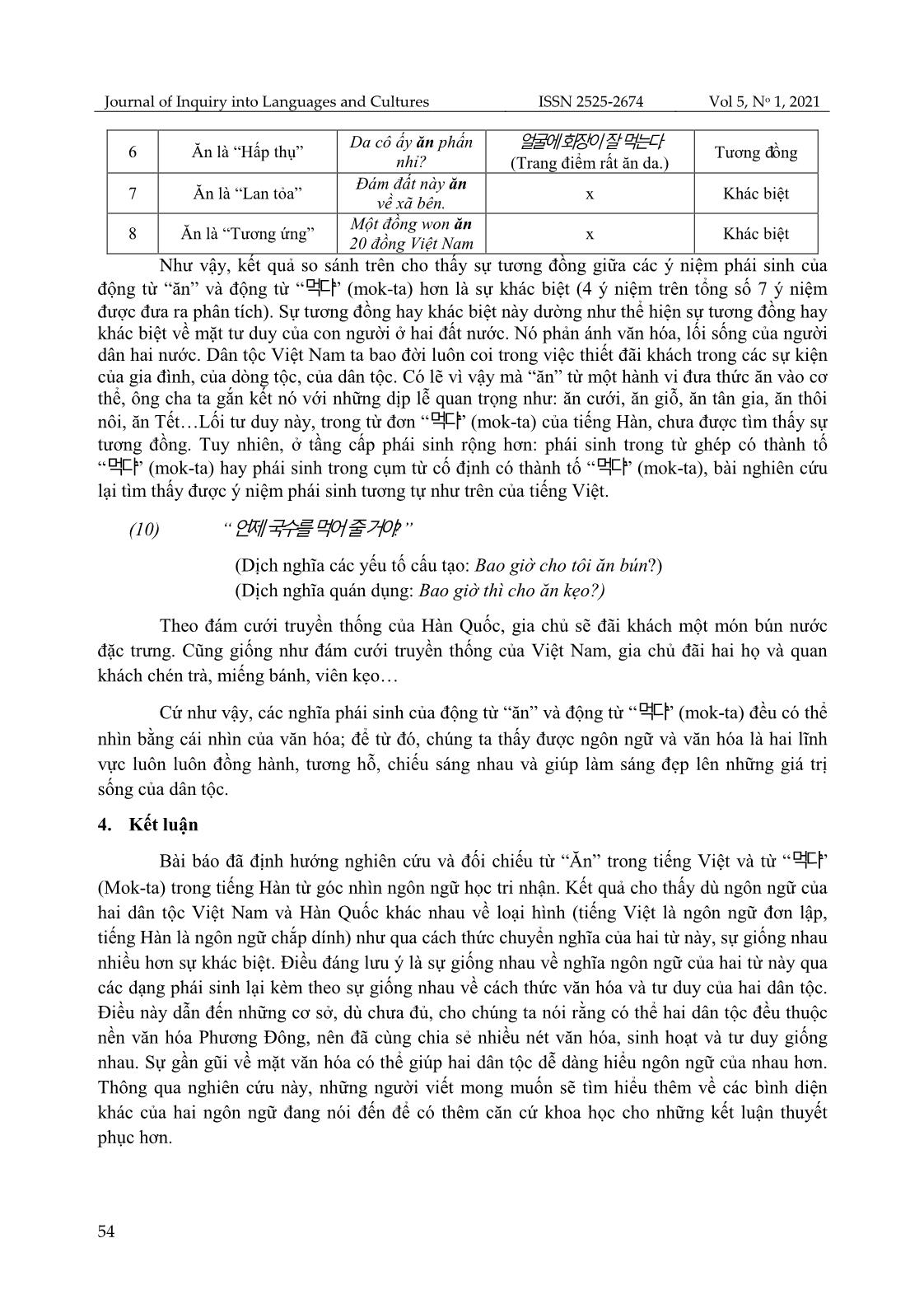 Đối chiếu từ đa nghĩa ăn trong tiếng Việt và ‘먹다’ (mok-ta) trong tiếng Hàn dưới góc nhìn ngôn ngữ học tri nhận trang 8