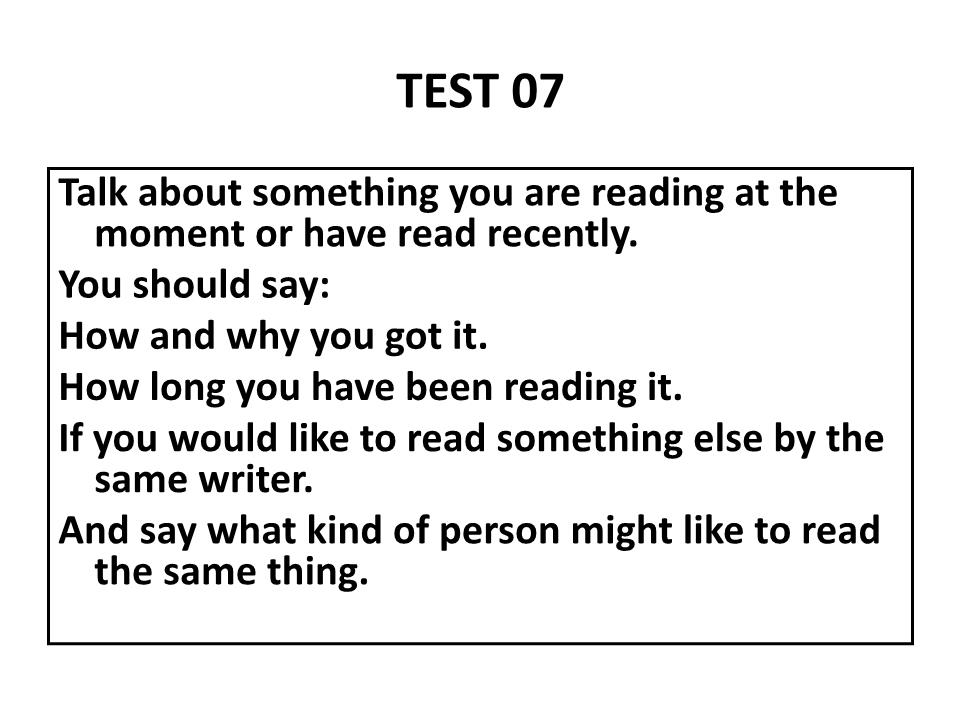 Bài giảng Speaking Test Level B1 trang 10