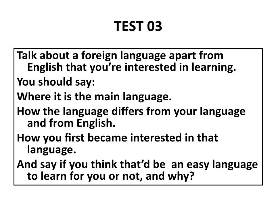 Bài giảng Speaking Test Level B1 trang 6