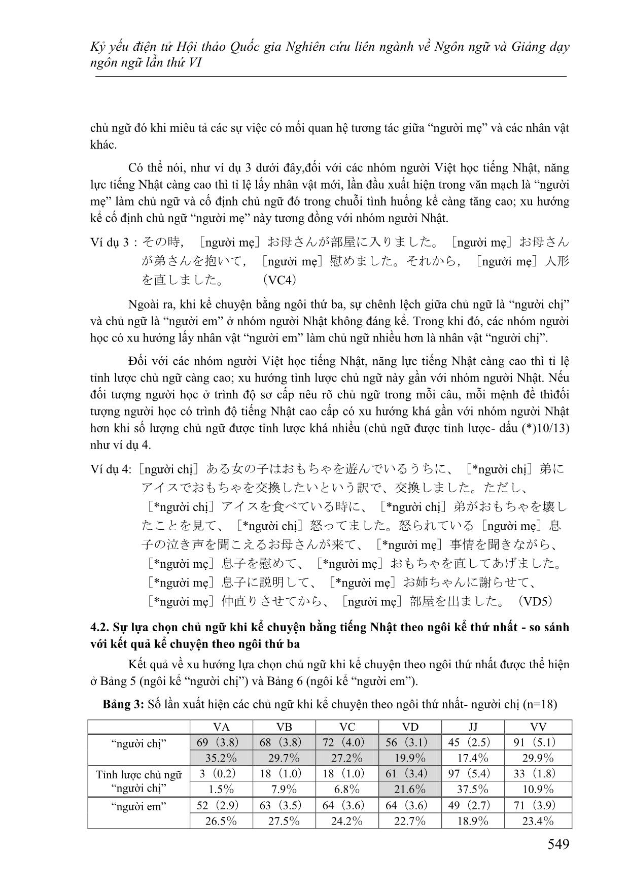 Nghiên cứu về sự lựa chọn chủ ngữ thể hiện điểm nhìn của người Việt học tiếng Nhật khi kể chuyện theo các ngôi kể khác nhau trang 6