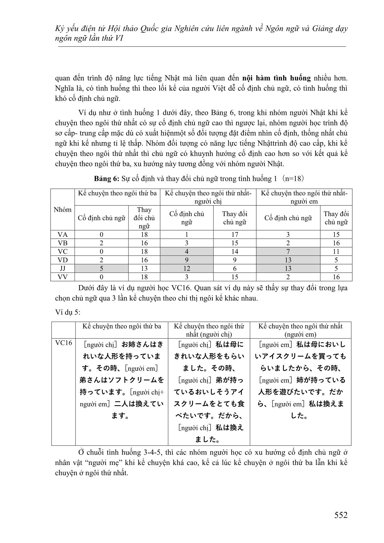 Nghiên cứu về sự lựa chọn chủ ngữ thể hiện điểm nhìn của người Việt học tiếng Nhật khi kể chuyện theo các ngôi kể khác nhau trang 9