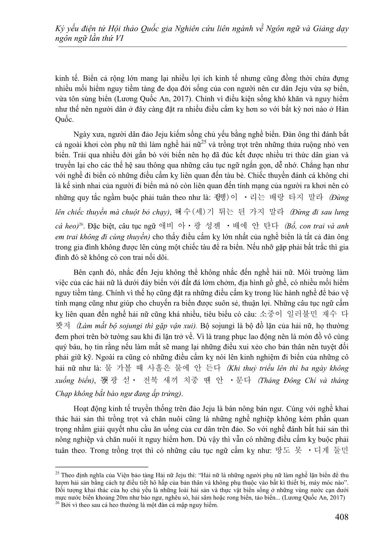 Những điều cấm kỳ trong văn hoá Jeju (Hàn Quốc) thông qua tục ngữ địa phương trang 8
