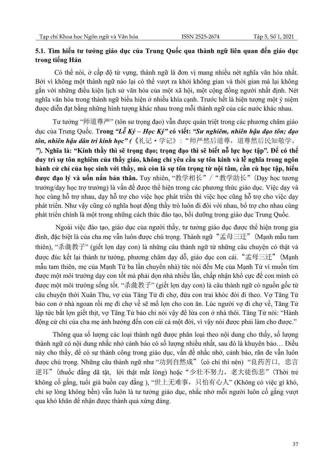 Phân tích đặc điểm thành ngữ liên quan đến giáo dục trong tiếng Hán trang 8
