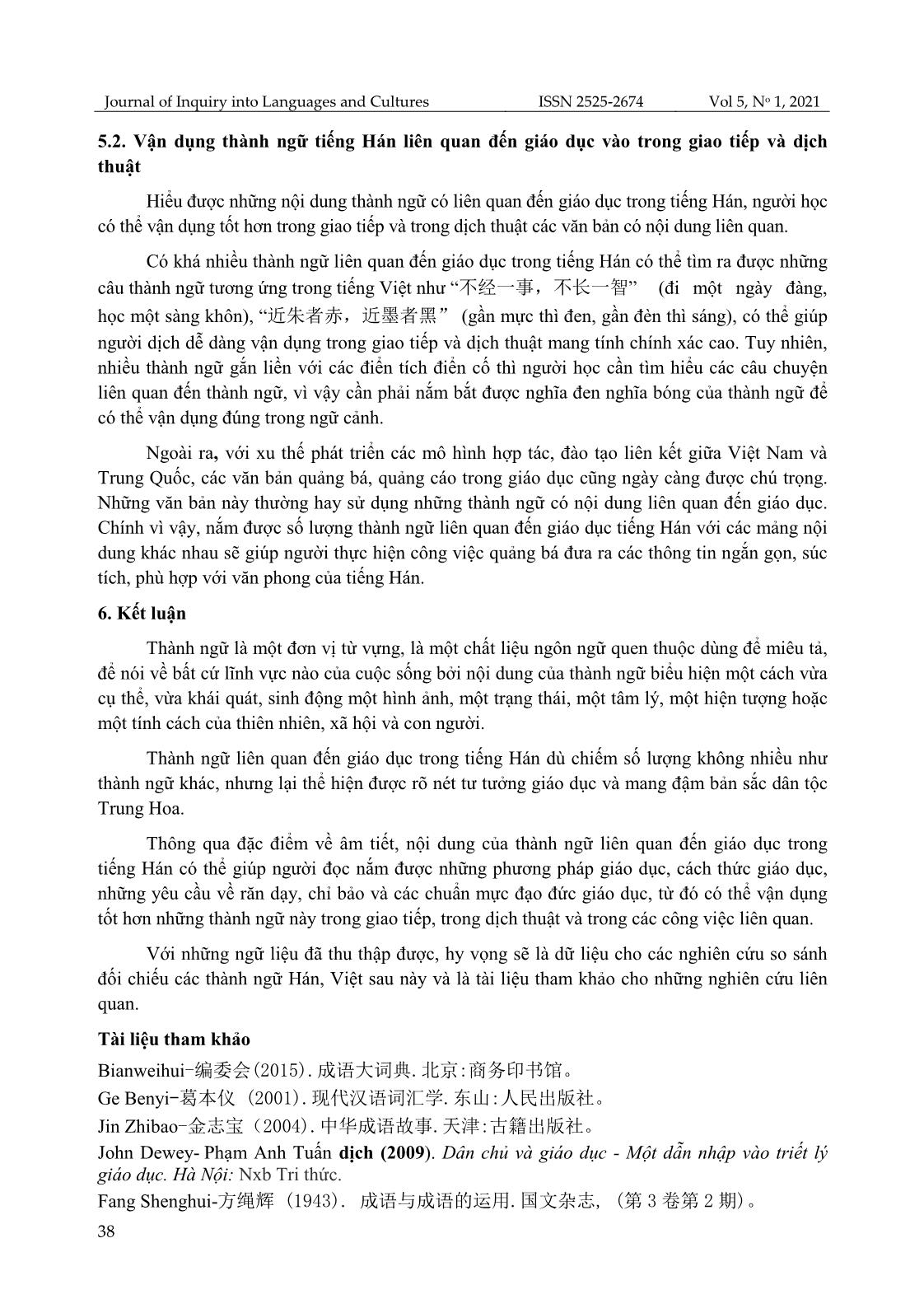 Phân tích đặc điểm thành ngữ liên quan đến giáo dục trong tiếng Hán trang 9