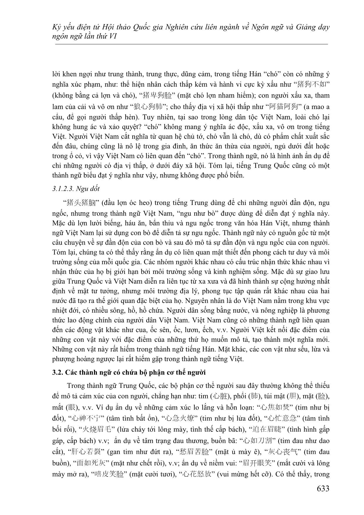 Sơ lược về ẩn dụ tri nhận bản thể trong thành ngữ ẩn dụ Trung - Việt trang 7