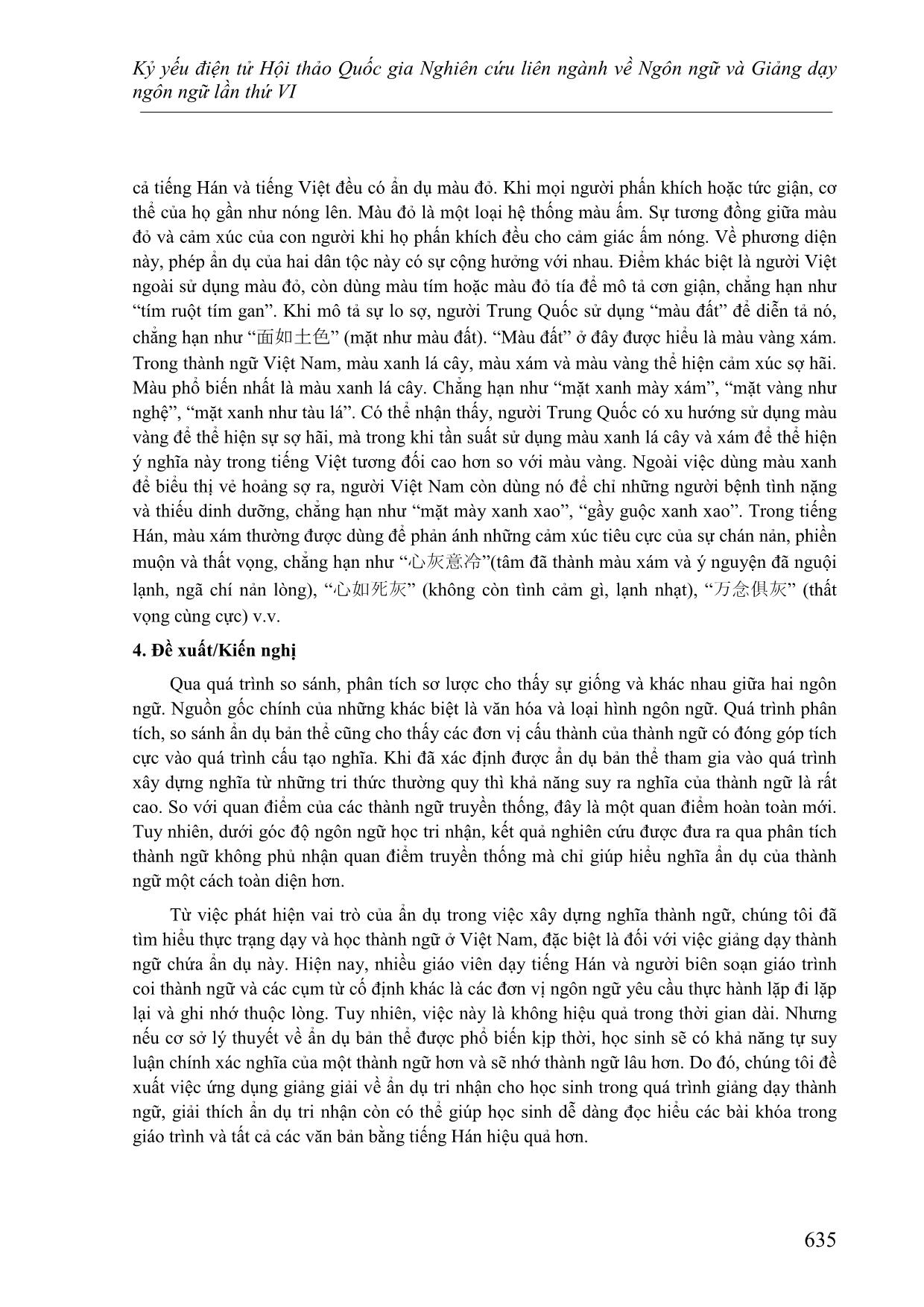 Sơ lược về ẩn dụ tri nhận bản thể trong thành ngữ ẩn dụ Trung - Việt trang 9
