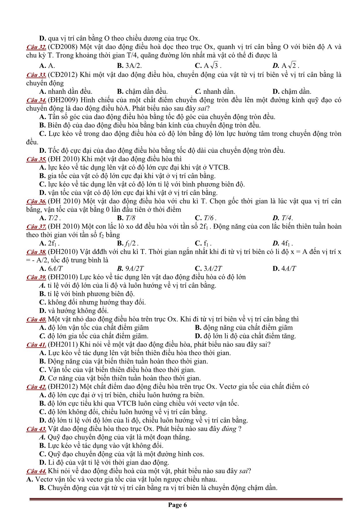 Các c huyên đề lý thuyết Vật lý 12 trang 6