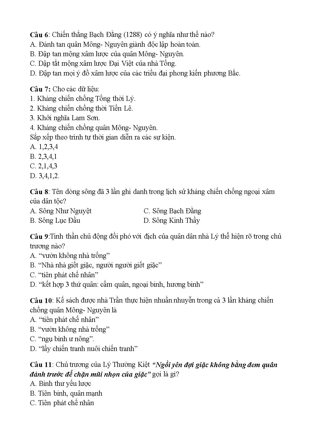 Đề cương ôn thi học kỳ II môn Lịch sử Lớp 10 - Năm học 2019-2020 - Trường THPT Phúc Thọ trang 4