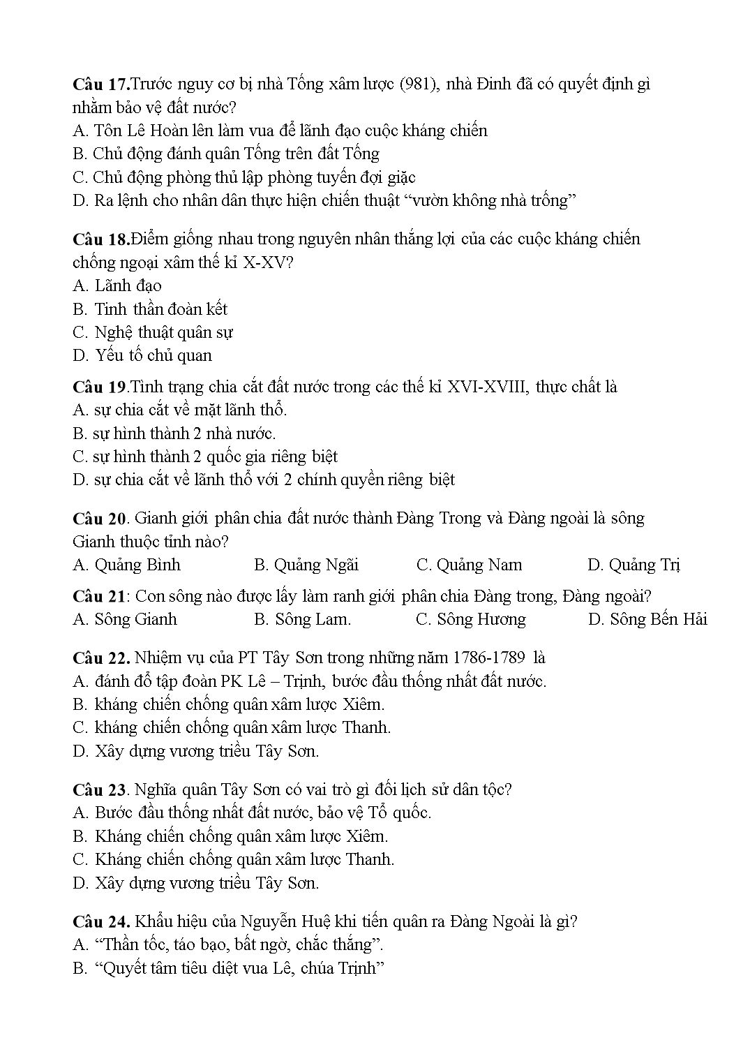 Đề cương ôn thi học kỳ II môn Lịch sử Lớp 10 - Năm học 2019-2020 - Trường THPT Phúc Thọ trang 6