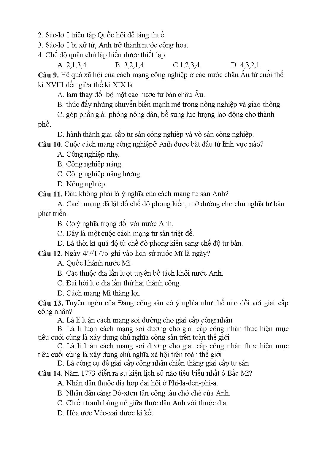 Đề cương ôn tập cuối học kỳ II môn Lịch sử Lớp 10 - Năm học 2020-2021 - Trường THPT Phúc Thọ trang 3