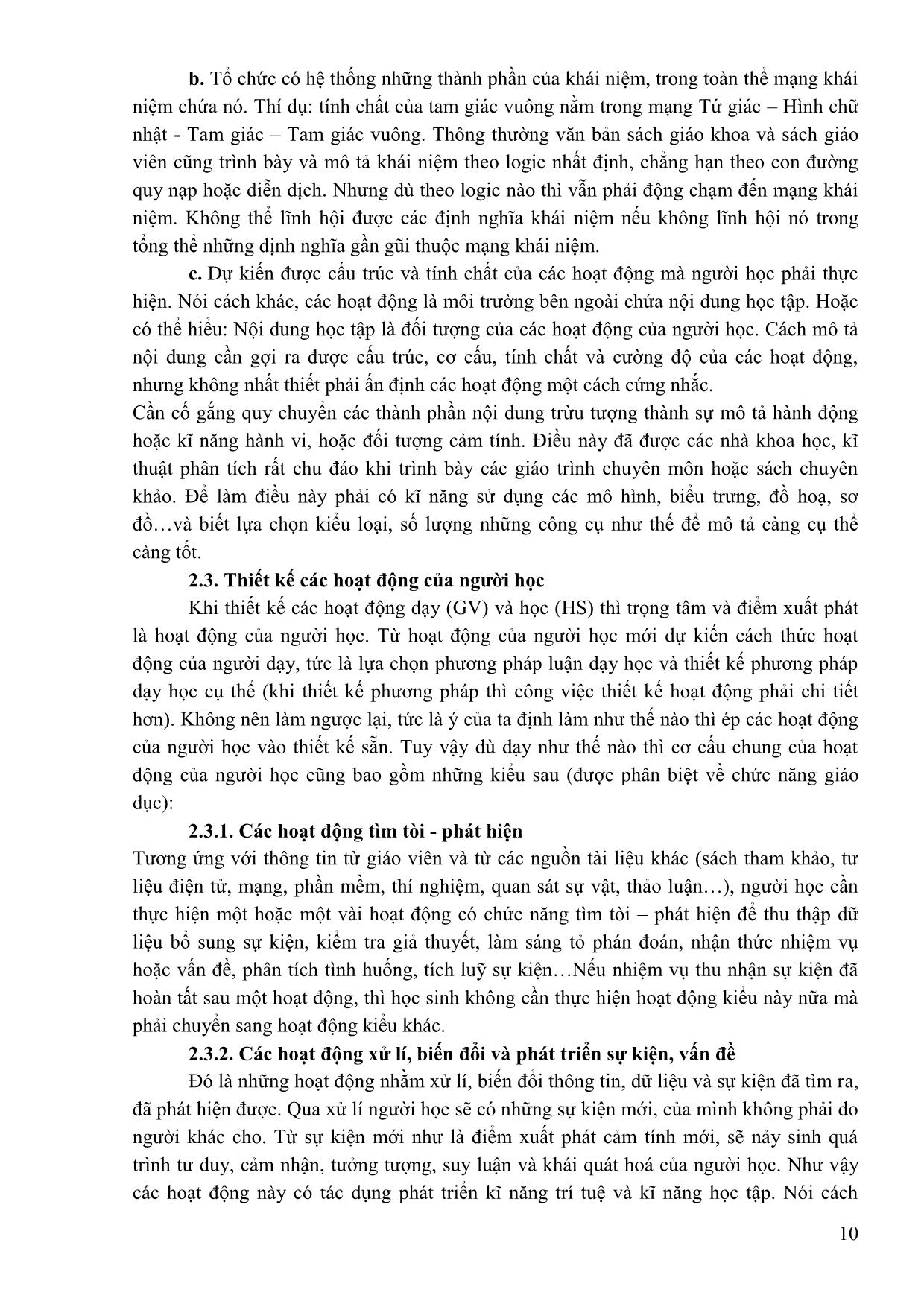 Tài liệu Bồi dưỡng thường xuyên cho giáo viên THPT môn Vật lý (Nội dung 2) - Chuyên đề: Xây dựng chuyên đề và tổ chức dạy học tích hợp trang 10