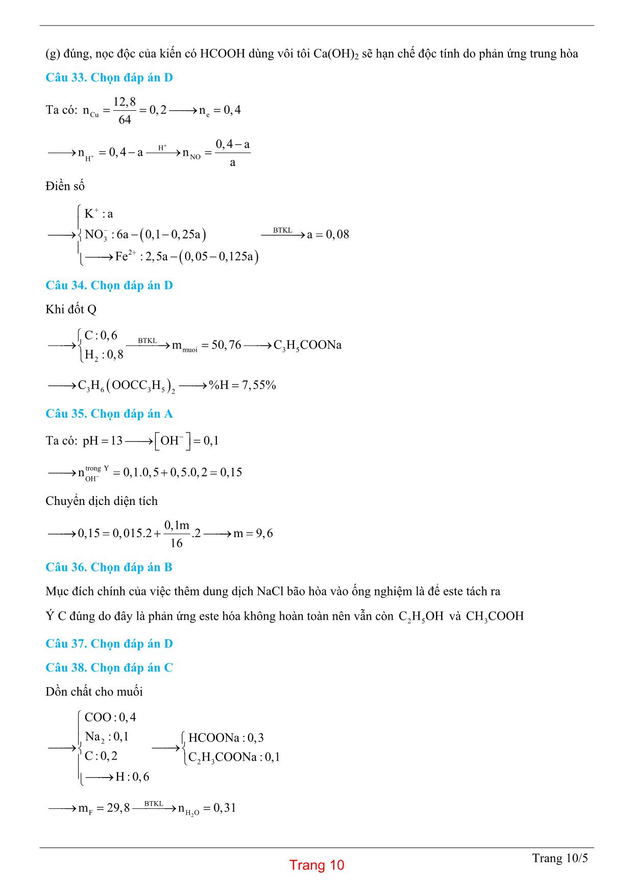 Tuyển tập đề thi THPT Quốc gia môn Hóa học năm 2019 trang 10