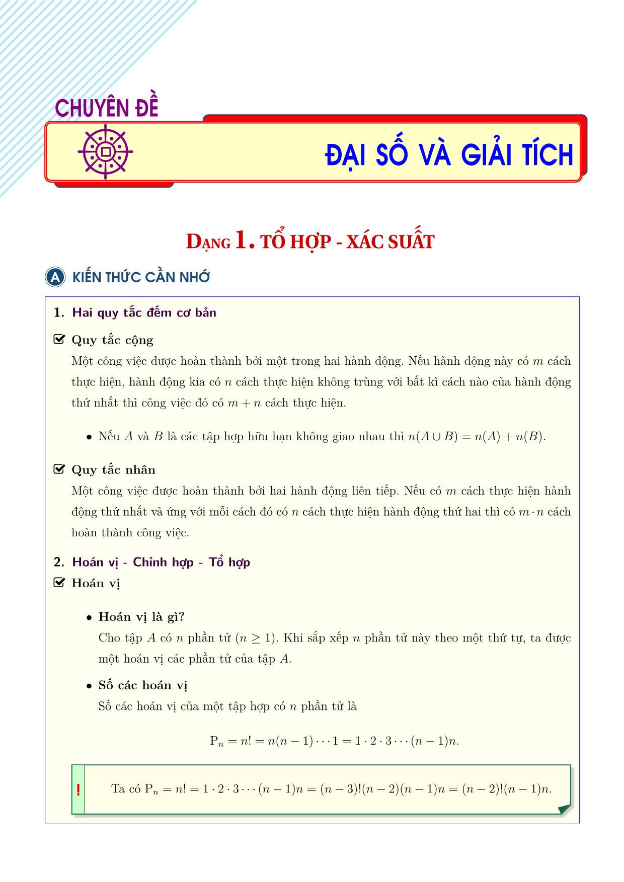 10 Chuyên đề ôn thi THPT Quốc gia môn Toán năm 2020 trang 7