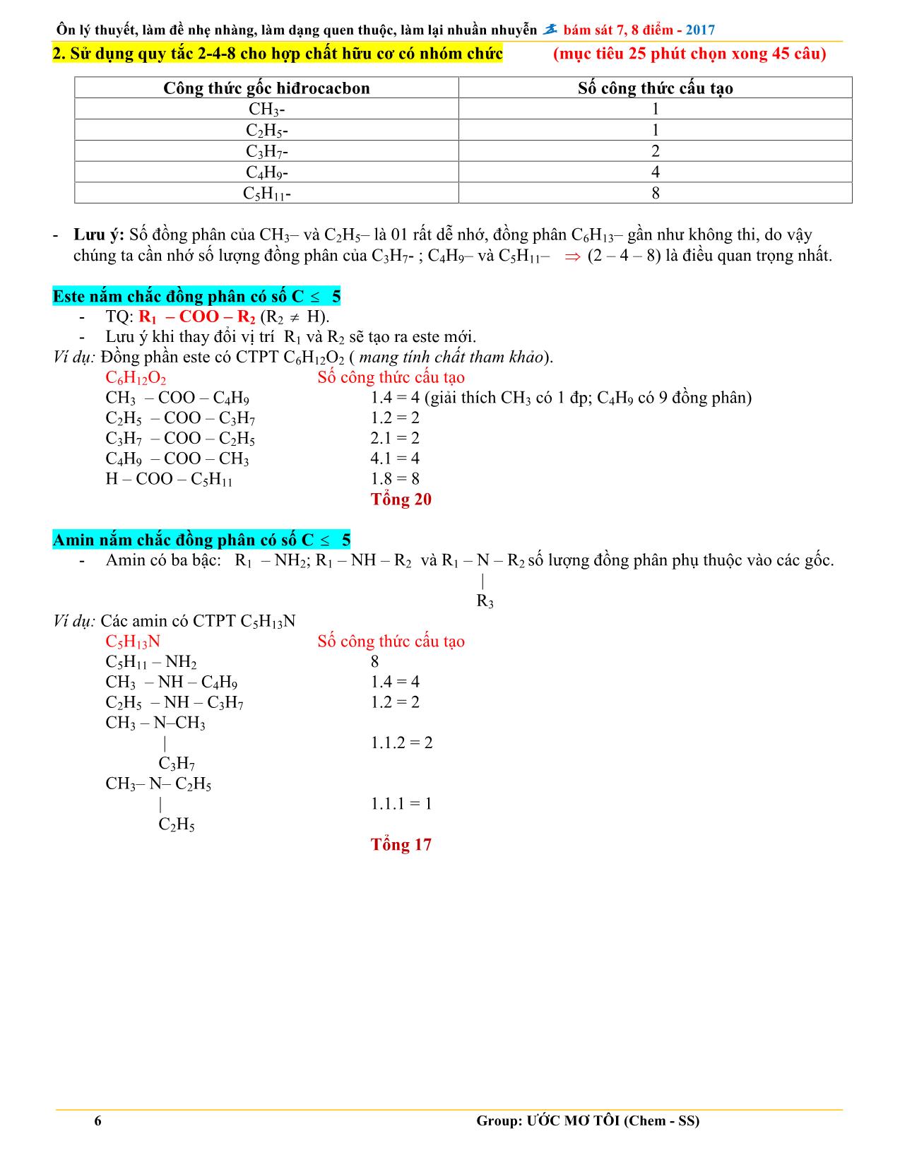 Bài tập ôn thi THPT Quốc gia môn Hóa học (Phần 1) - Dương Tiến Tài trang 6