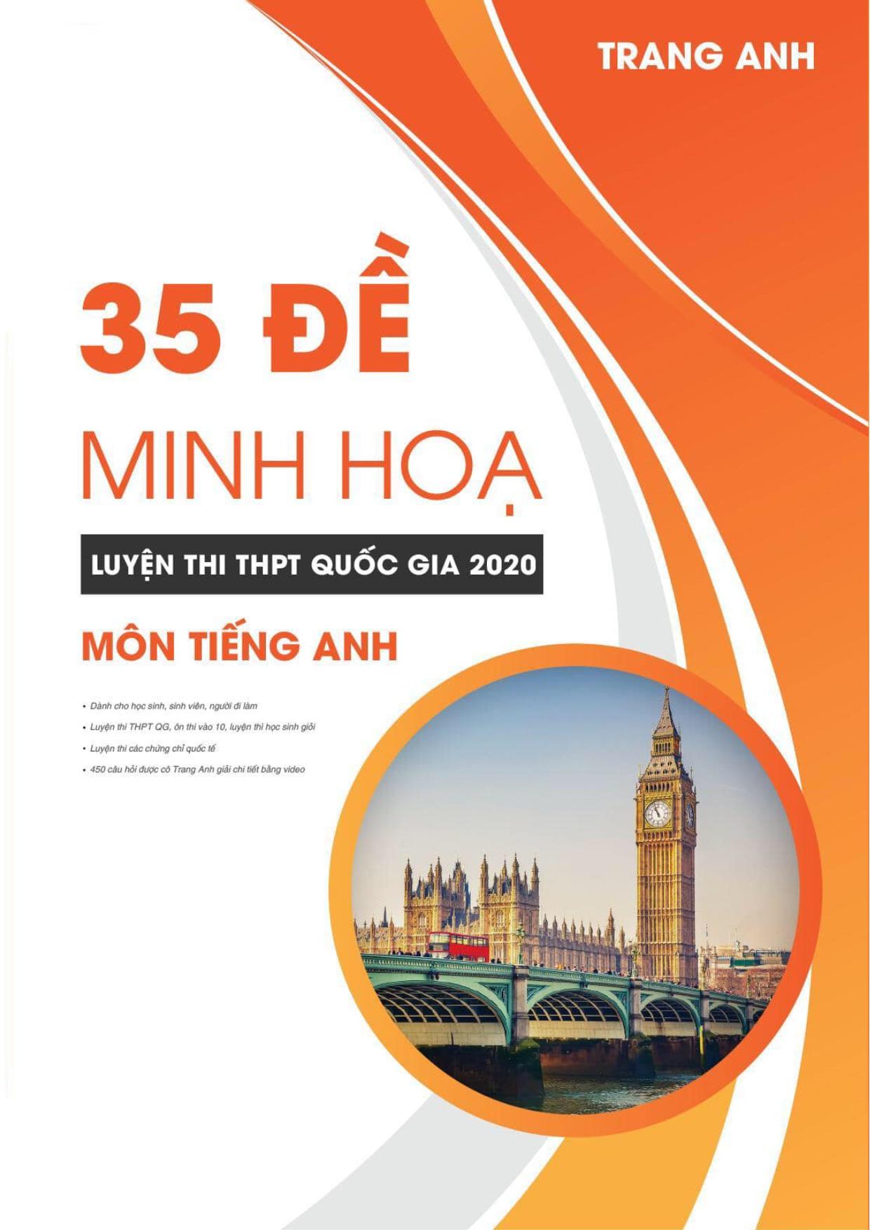 35 Đề minh họa luyện THPT Quốc gia môn Tiếng Anh năm 2020 trang 1