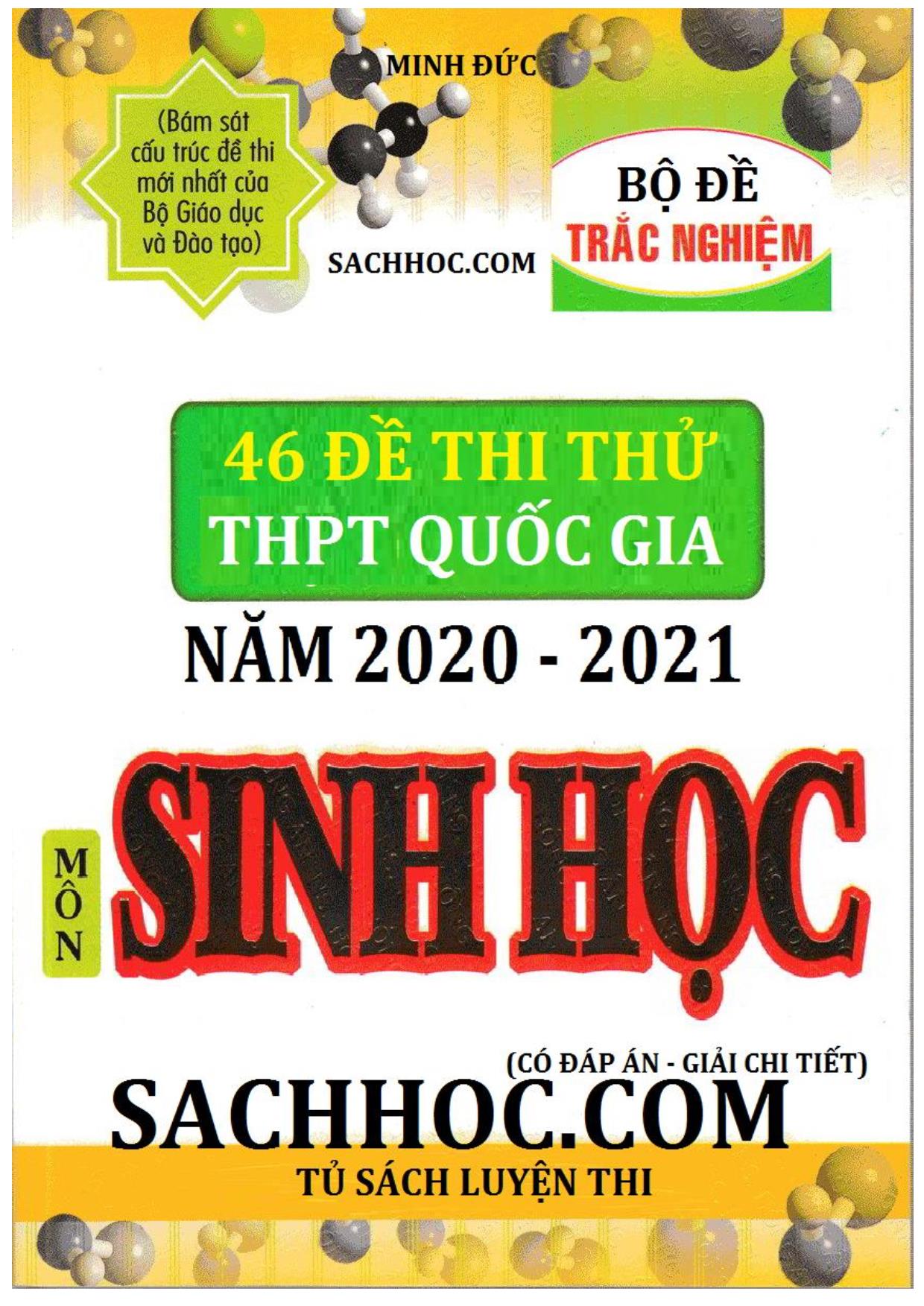 46 Đề thi thử THPT Quốc gia năm học 2020-2021 môn Sinh học (Có đáp án và giải chi tiết) trang 1