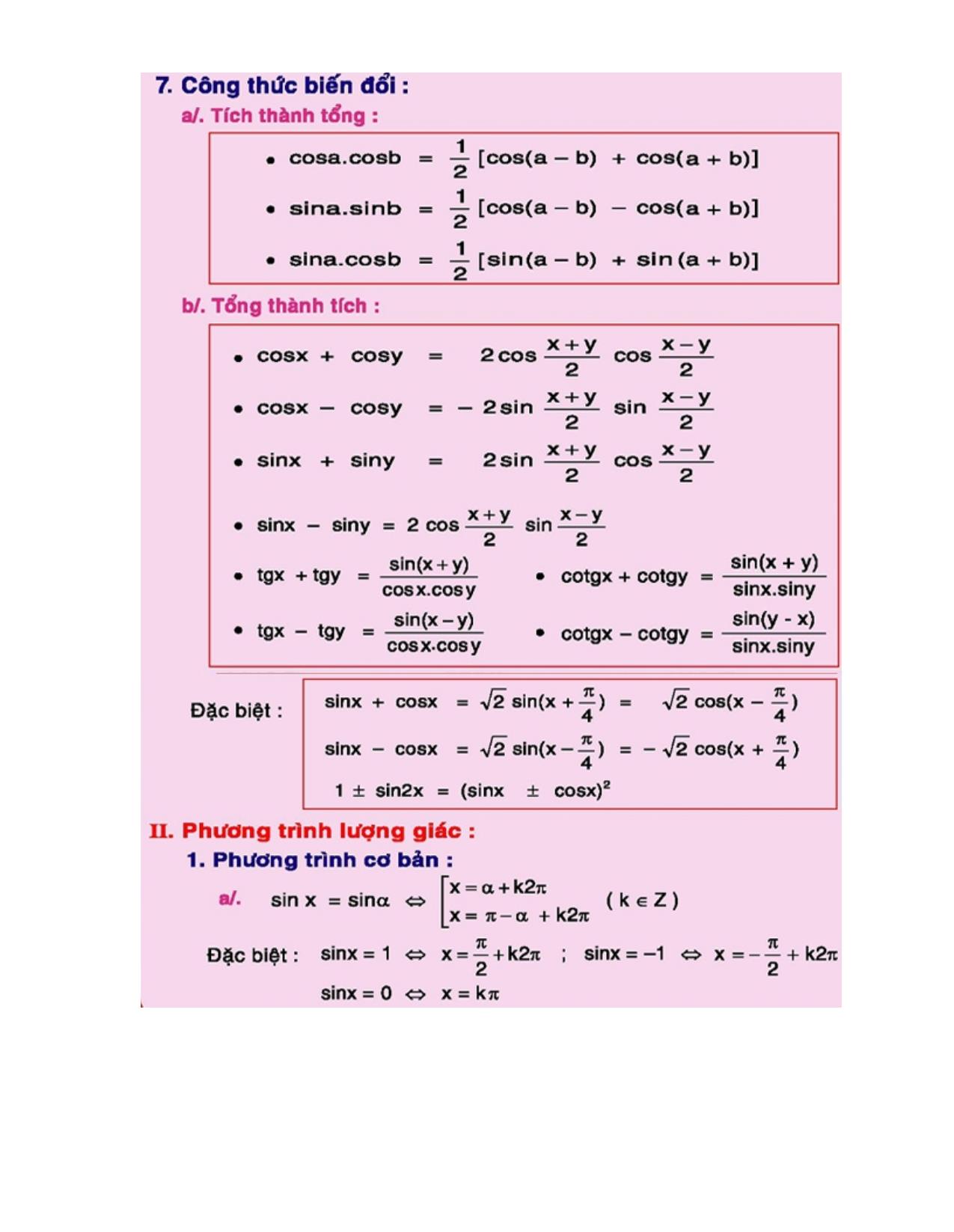 Bộ công thức Toán lớp 12 ôn thi THPT Quốc gia từ a-z trang 8