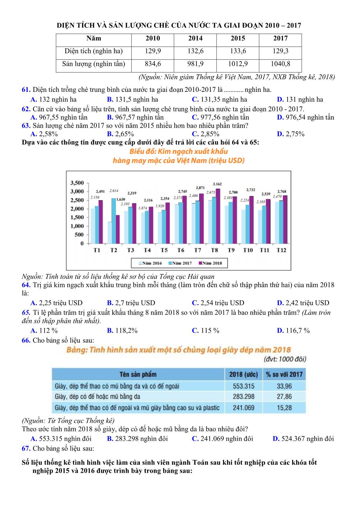 Đề luyện thi đánh giá năng lực Đại học Quốc gia thành phố Hồ Chí Minh năm 2020 - Đề số 5 (Có đáp án) trang 8