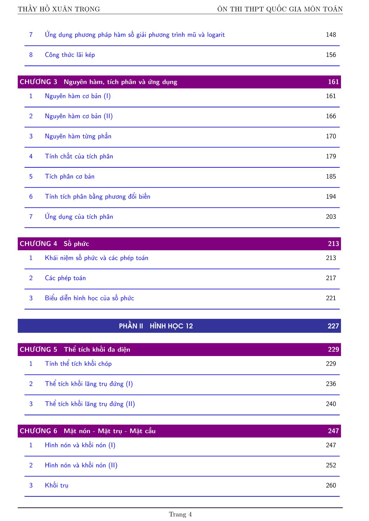Tài liệu Ôn thi THPT Quốc gia môn Toán - Tập III - Hồ Xuân Trung trang 6