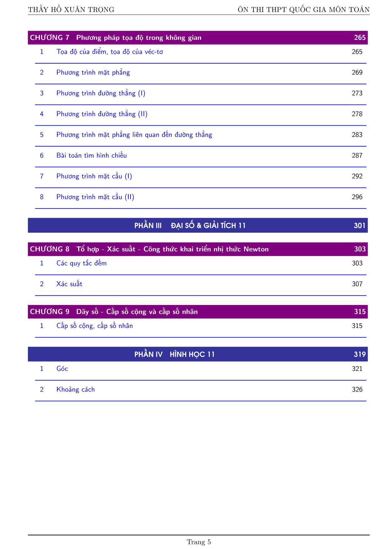 Tài liệu Ôn thi THPT Quốc gia môn Toán - Tập III - Hồ Xuân Trung trang 7