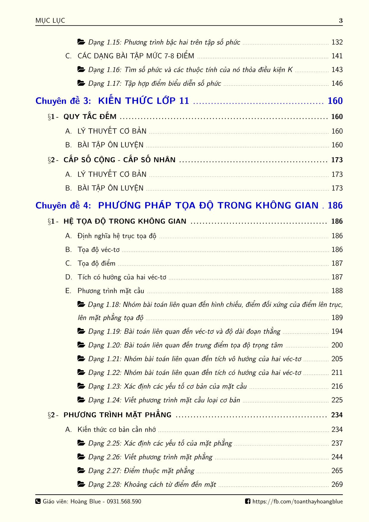 Tài liệu luyện thi THPT Quốc gia Toán 12 - Năm học 2020-2021 trang 3