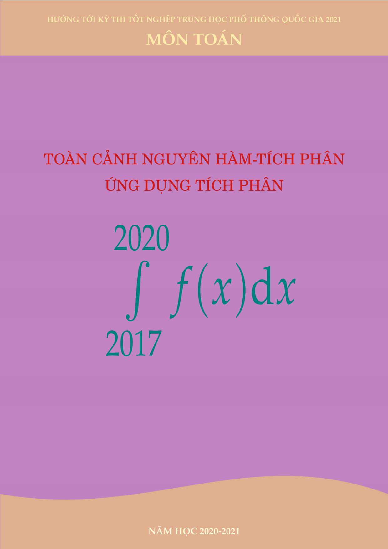 Tài liệu Toàn cảnh Nguyên hàm - Tích phân ứng dụng tích phân trang 1