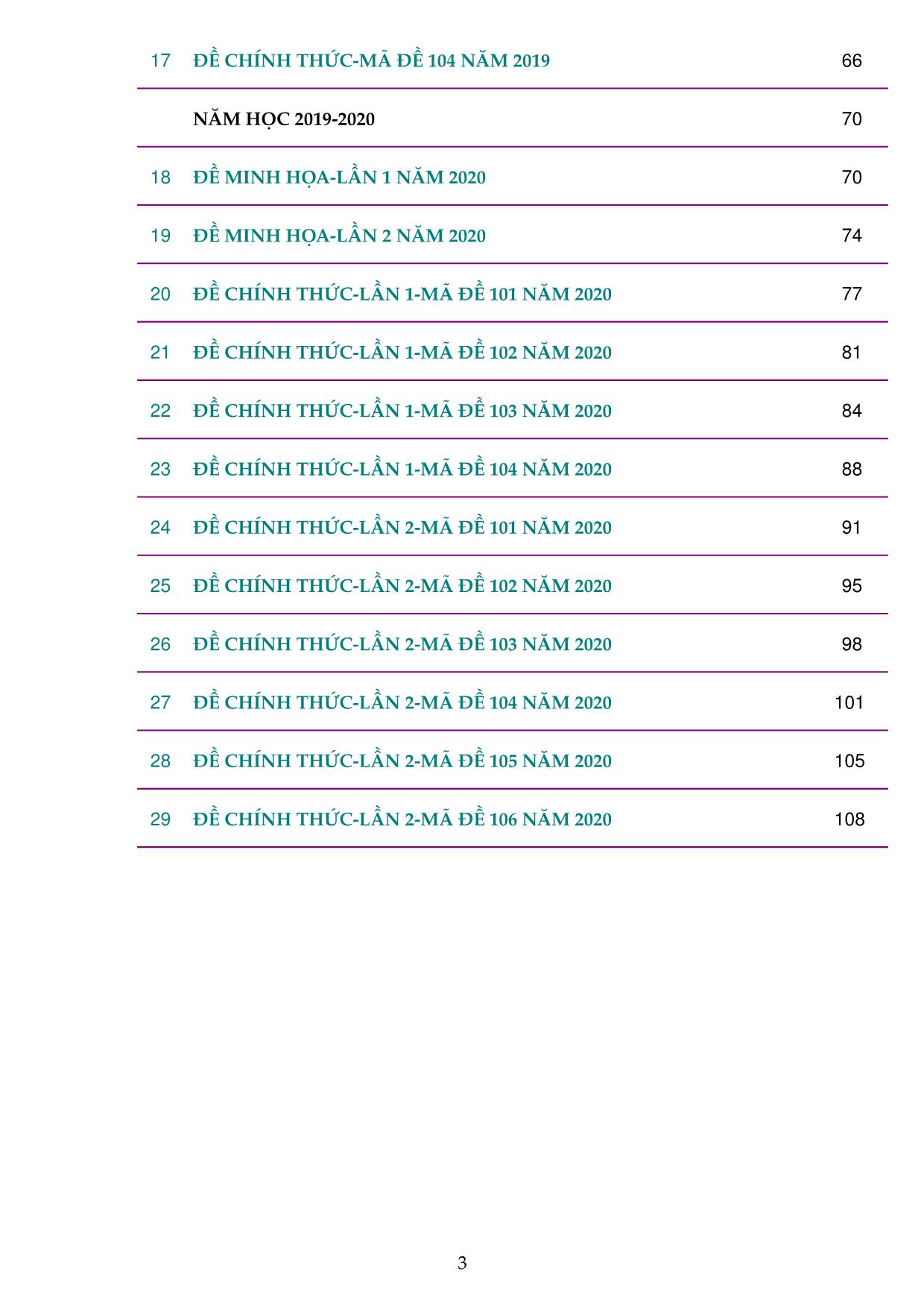 Đề thi trung học quốc gia từ năm 2017-2020 môn Toán trang 3