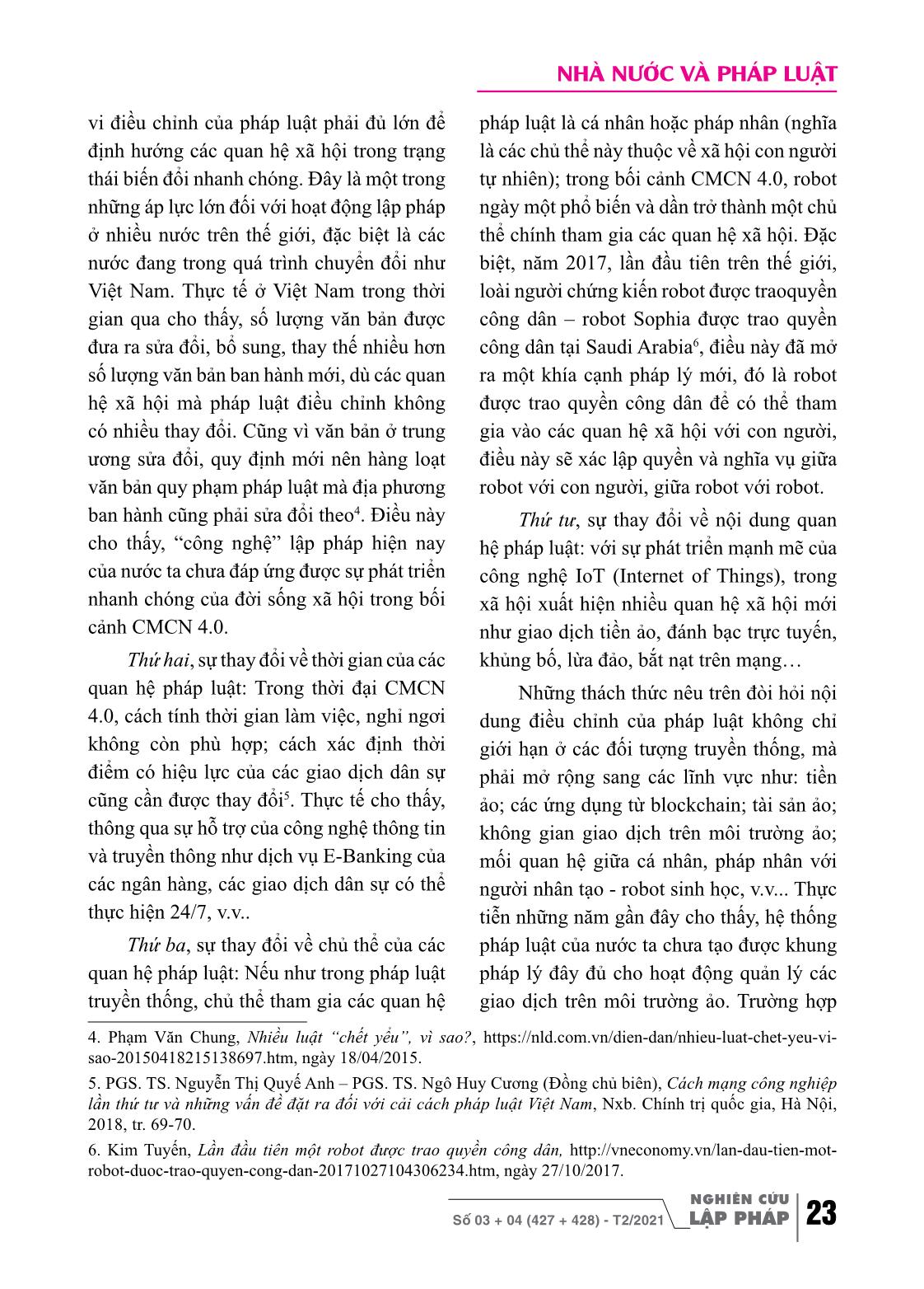 Tác động của cuộc cách mạng công nghiệp lần thứ tư đến hoạt động lập pháp trang 4