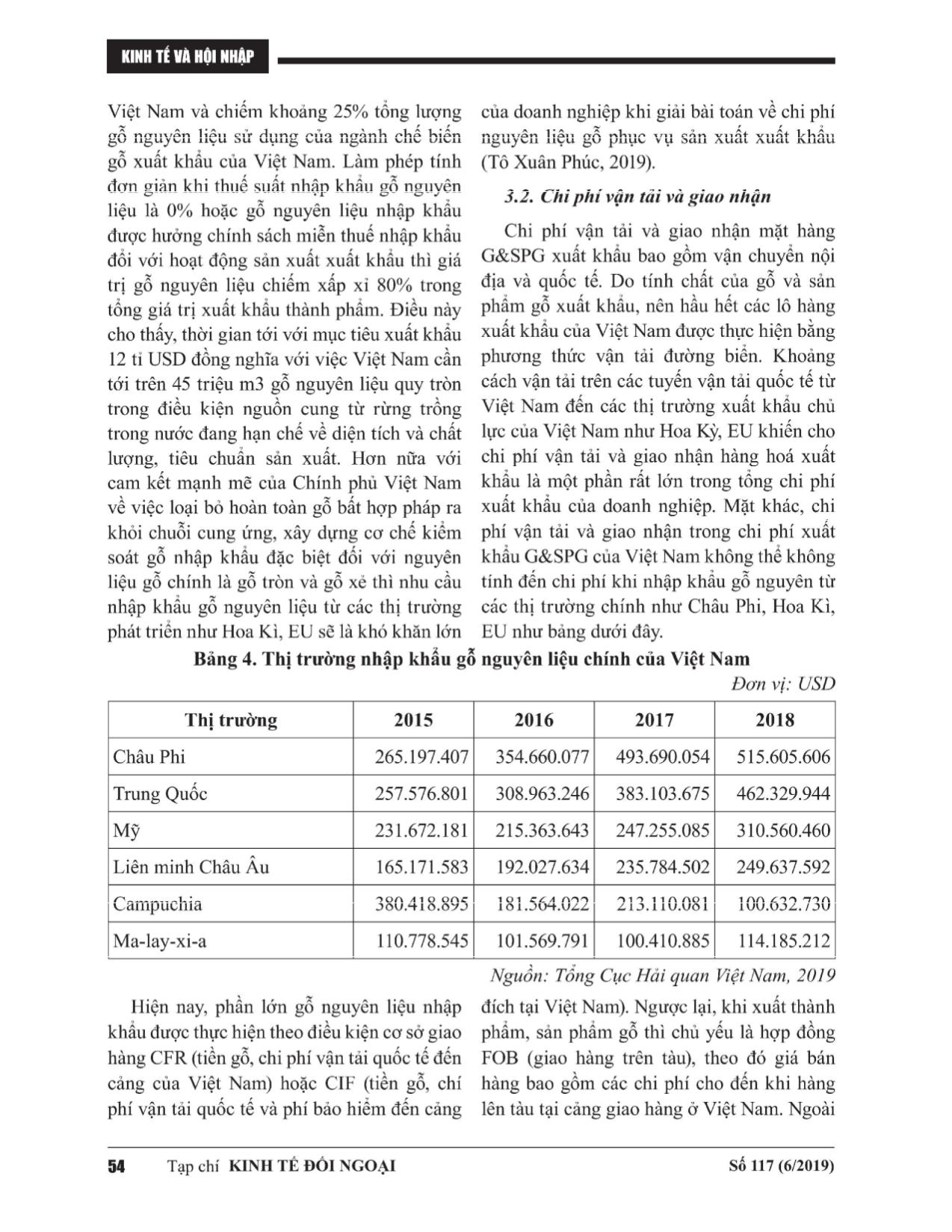 Chi phí xuất khẩu gỗ và sản phẩm gỗ của Việt Nam: Góc nhìn từ chuỗi giá trị sản phẩm trang 7