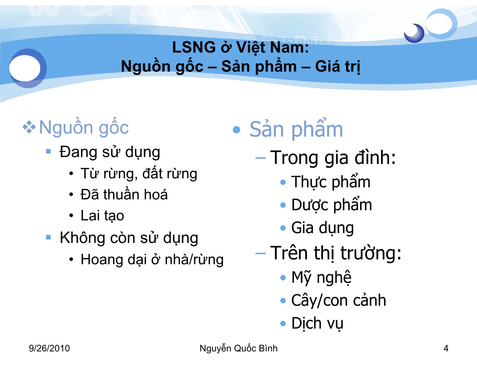 Bài giảng Lâm sản ngoài gỗ - Bài 4: Điều tra Lâm sản ngoài gỗ - Nguyễn Quốc Bình trang 4