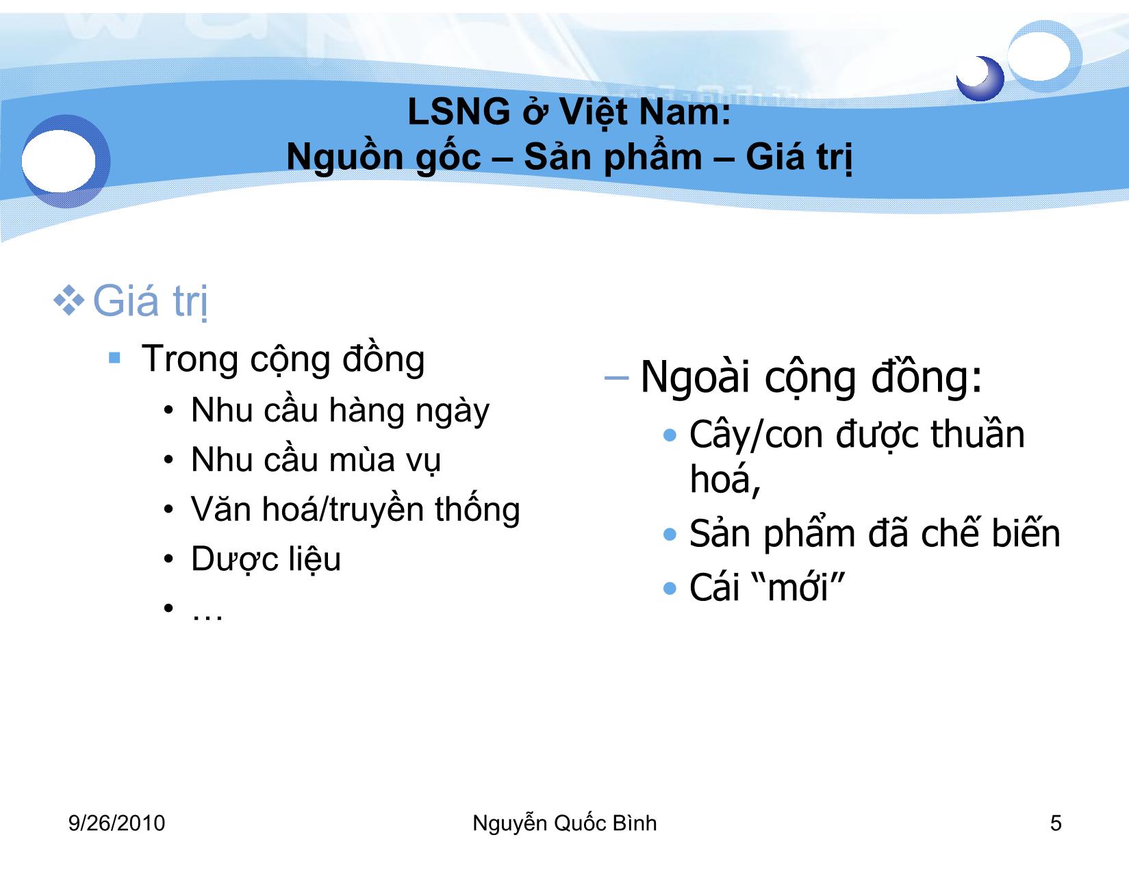 Bài giảng Lâm sản ngoài gỗ - Bài 4: Điều tra Lâm sản ngoài gỗ - Nguyễn Quốc Bình trang 5