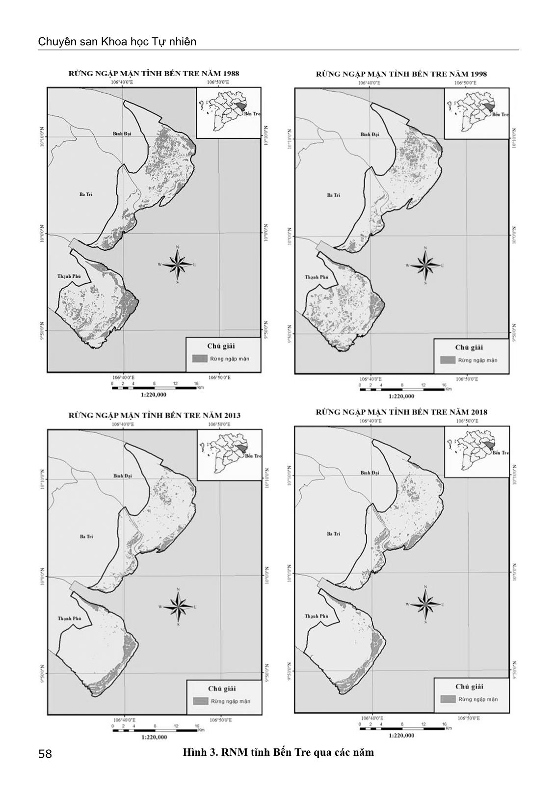 Đánh giá biến động rừng ngập mặn tỉnh Bến Tre trên cơ sở ảnh vệ tinh giai đoạn 1988-2018 trang 7