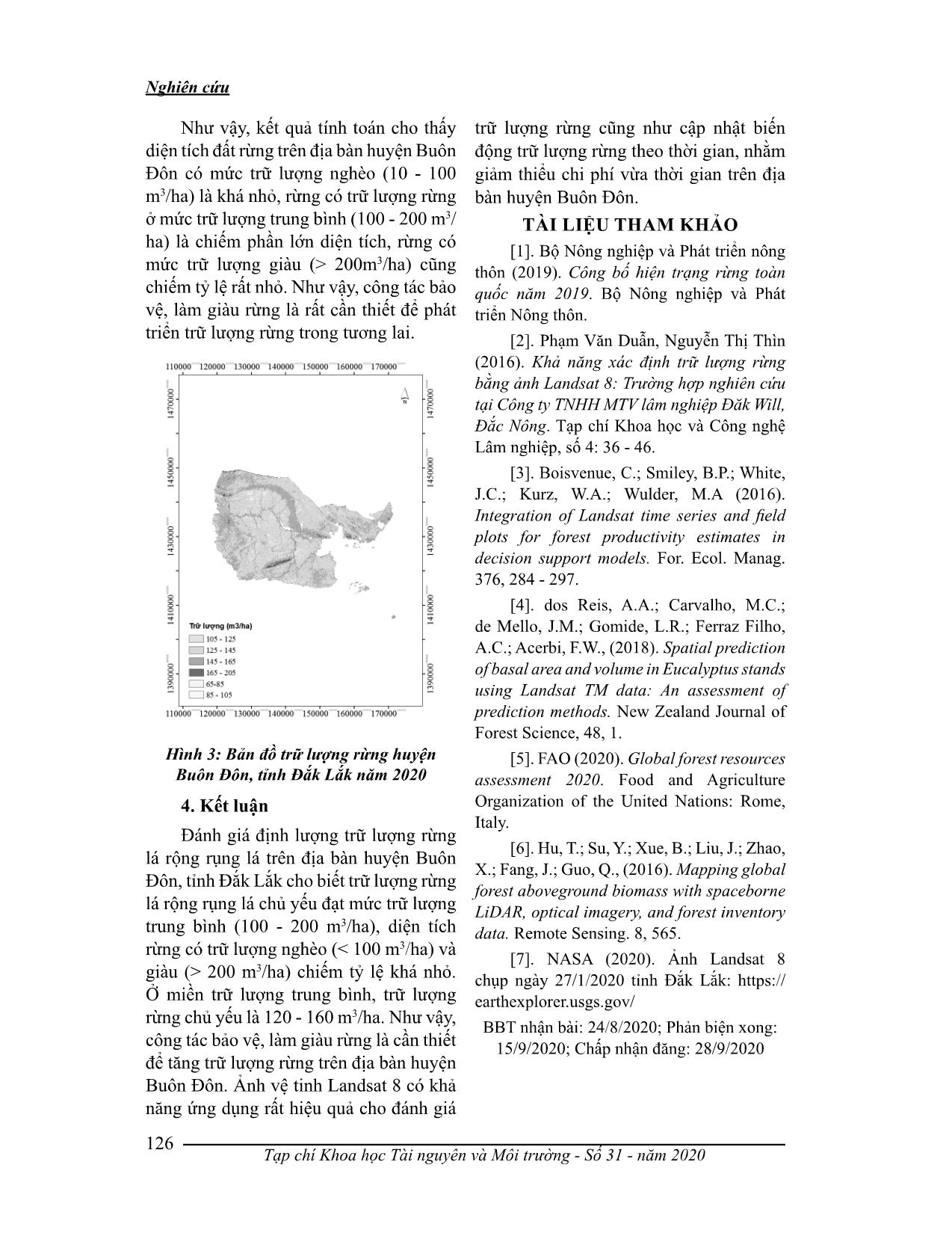 Đánh giá trữ lượng rừng lá rộng rụng lá tại huyện Buôn Đôn, tỉnh Đắk Lắk sử dụng ảnh vệ tinh Landsat 8 trang 6
