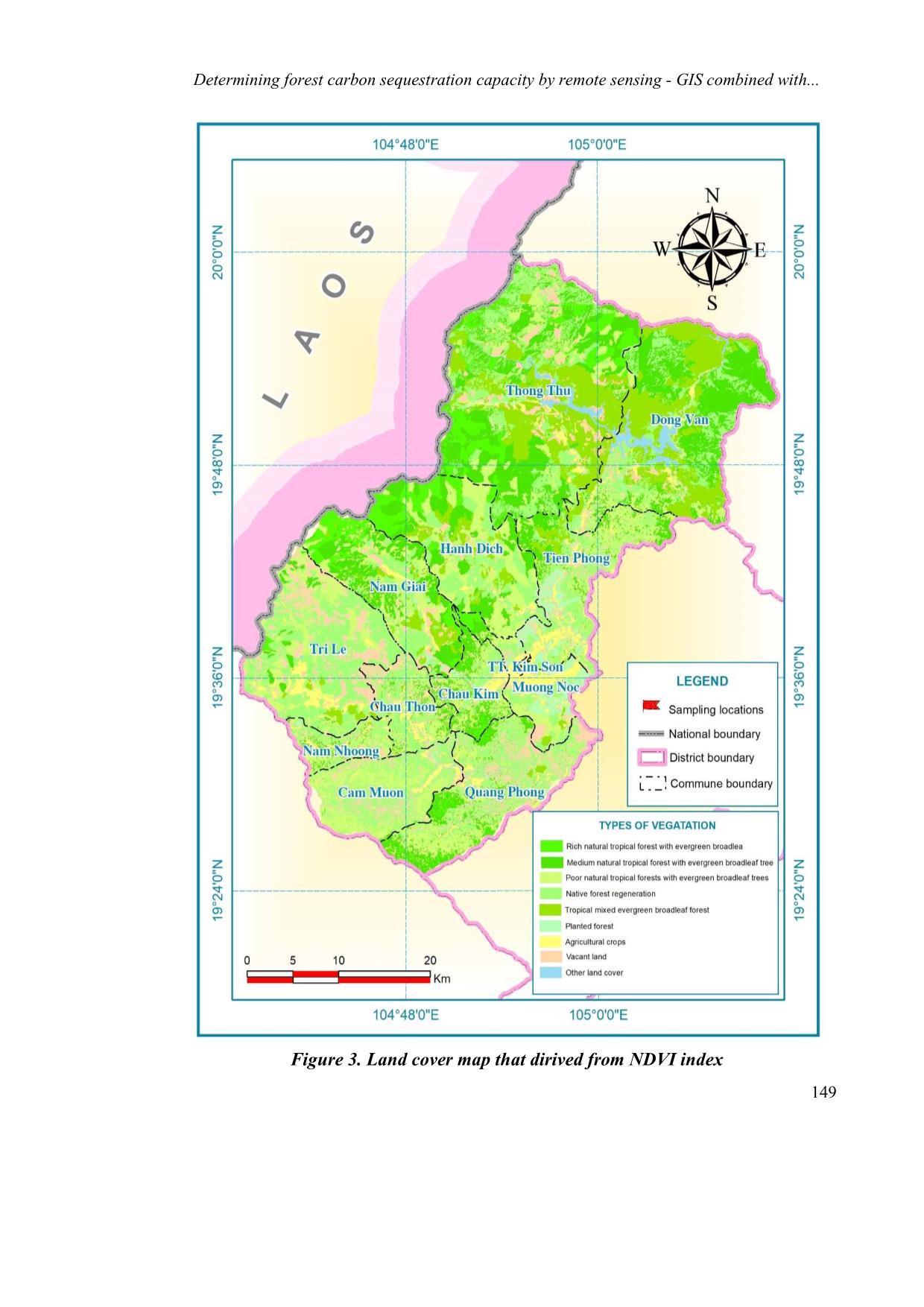 Determining forest carbon sequestration capacity by remote sensing – GIS combined with quick measurement method (Case study in Que Phong district, Nghe An province) trang 5