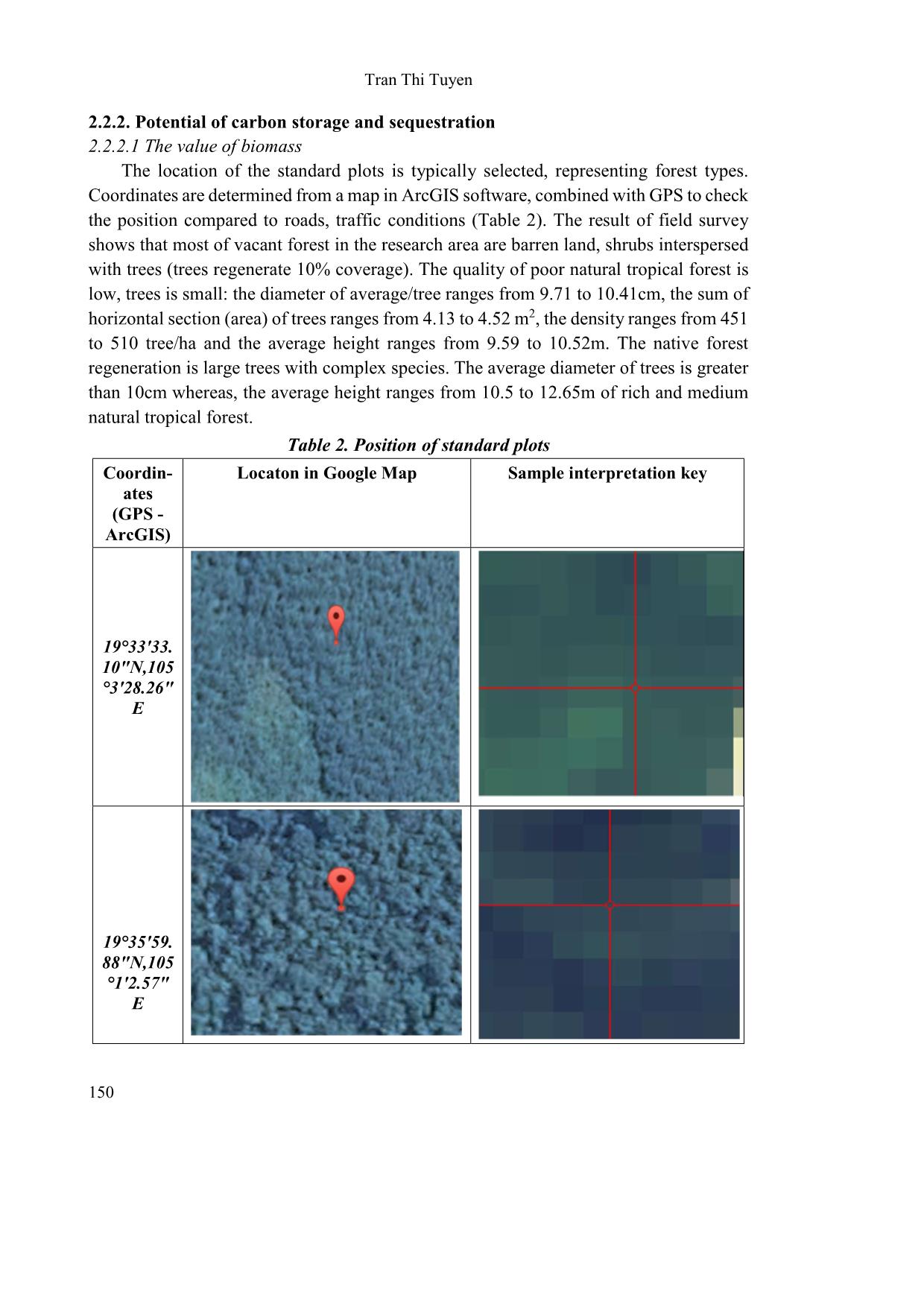 Determining forest carbon sequestration capacity by remote sensing – GIS combined with quick measurement method (Case study in Que Phong district, Nghe An province) trang 6