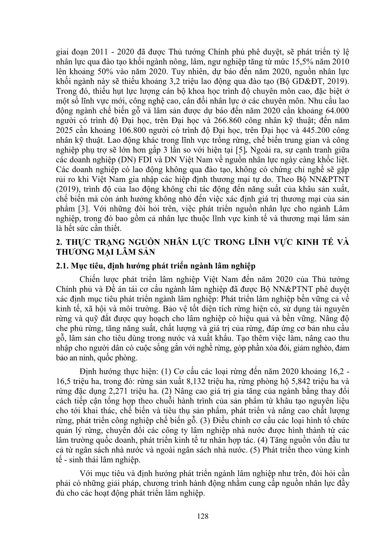 Giải pháp phát triển nguồn nhân lực trong lĩnh vực kinh tế và thương mại lâm sản trong bối cảnh hội nhập trang 2