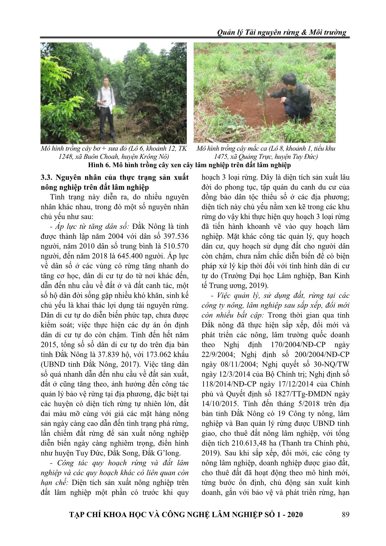 Giải pháp quản lý đất lâm nghiệp hiện đang sản xuất nông nghiệp tại tỉnh Đắk Nông trang 6