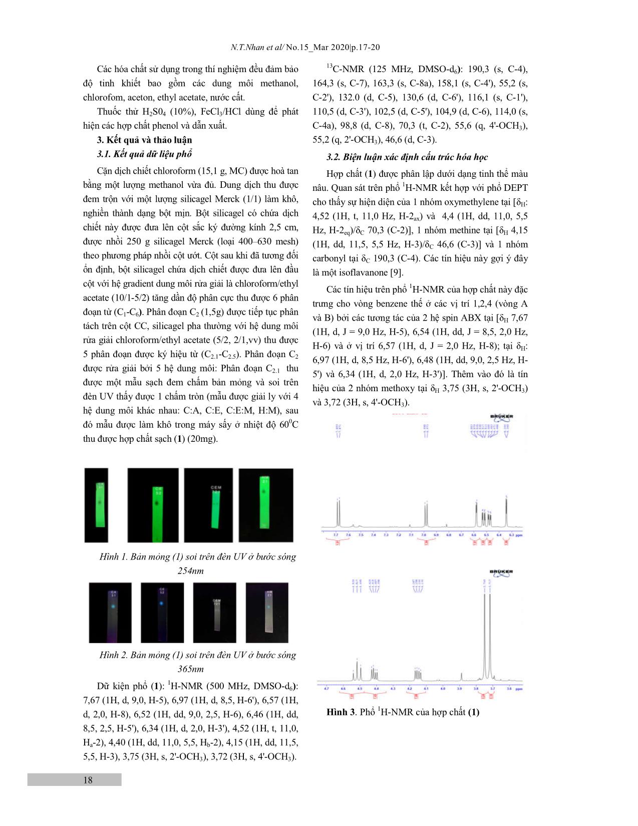 Góp phần nghiên cứu về thành phần hóa học của cây Sưa đỏ (dalbergia tonkinesis) ở Tây Nguyên trang 2