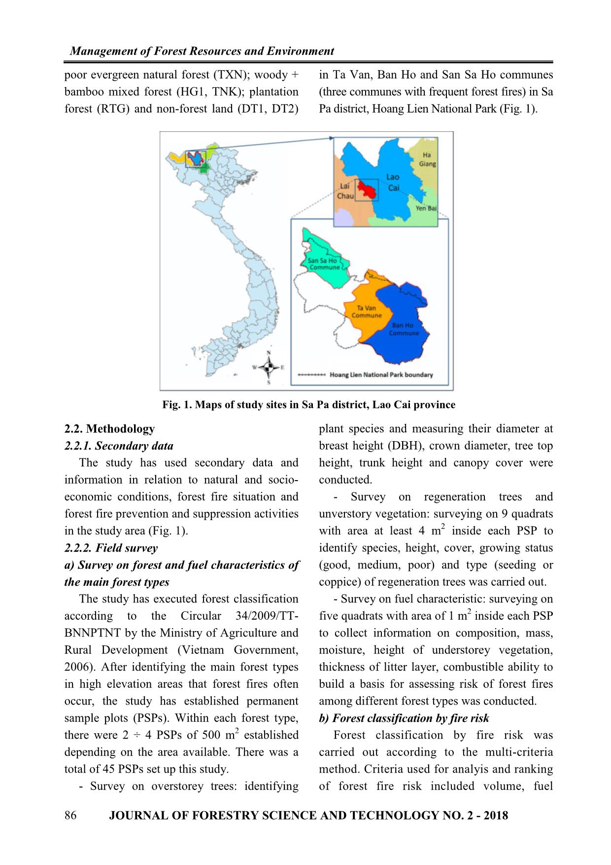 Characteristics of fuels and fire risk among the main forest types in Hoang Lien National Park trang 2